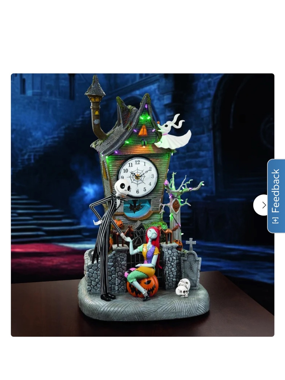 Disney Nightmare Before Christmas 22" Animated Clock Tower with LED and Music